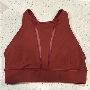 Lululemon Athletica Brown Sports Bra High Neck Mesh